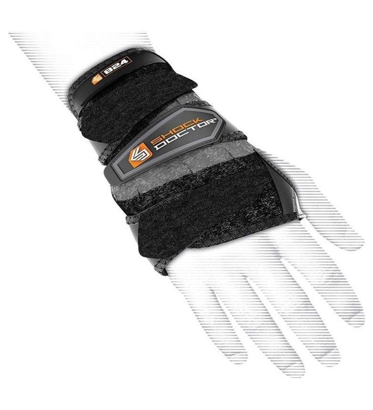 Shock Doctor Wrist Support Black Right Large - 3-Strap Design - Buy Online on GoSupps.com