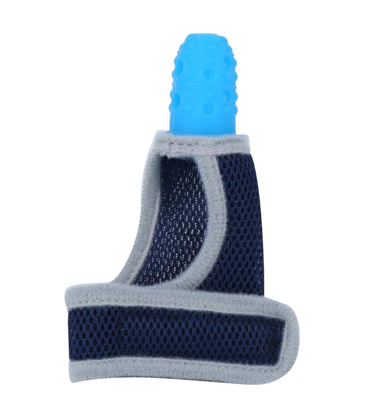 Baby Teething Gloves - Self-Soothing Pain Relief Mitt for Newborns | Blue Teething Toy - Buy Online on GoSupps.com