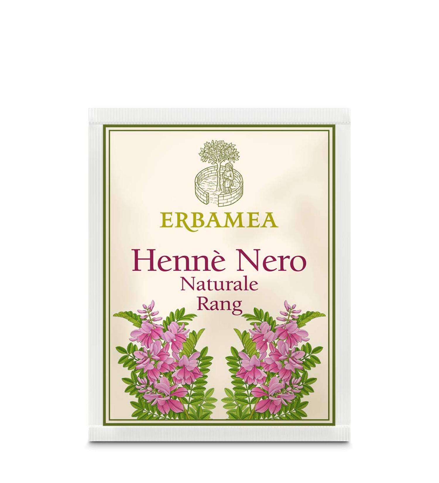 erbamea – Henna 'natural black rank 1 box of 100 gr, Natural coloring, hardener, polishing.