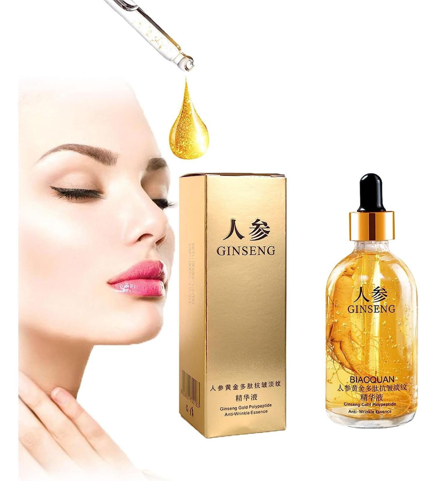 (Quick Effect) WZDYN 2023 New 100ml Ginseng Polypeptide Anti-Ageing Essence | Ginseng Gold Polypeptide Anti-Ageing Essence | Ginseng Serum | Ginseng Anti-Wrinkle Essence for Women (1pcs) - Buy Online on GoSupps.com