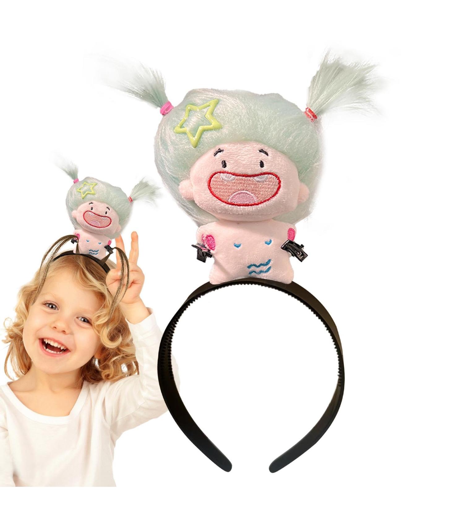 TROONZ Doll Hairband Plush Constellation Doll Hairband Plush Doll Headdress Hair Ornament for Girls Kids Children - Buy Online on GoSupps.com