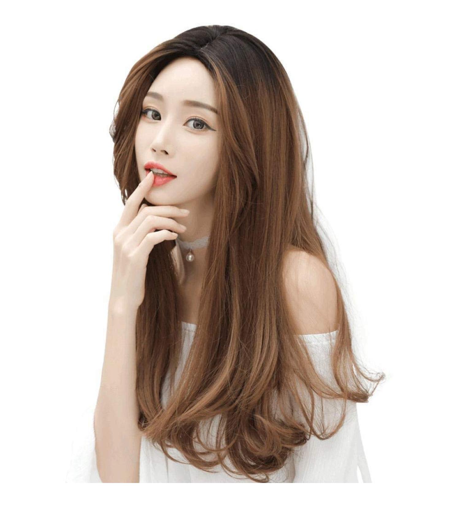 Shop New Mid Length Straight Hair Wig for Women - Realistic Multi-Color Dark Brown Fashion Wig - Buy Online on GoSupps.com