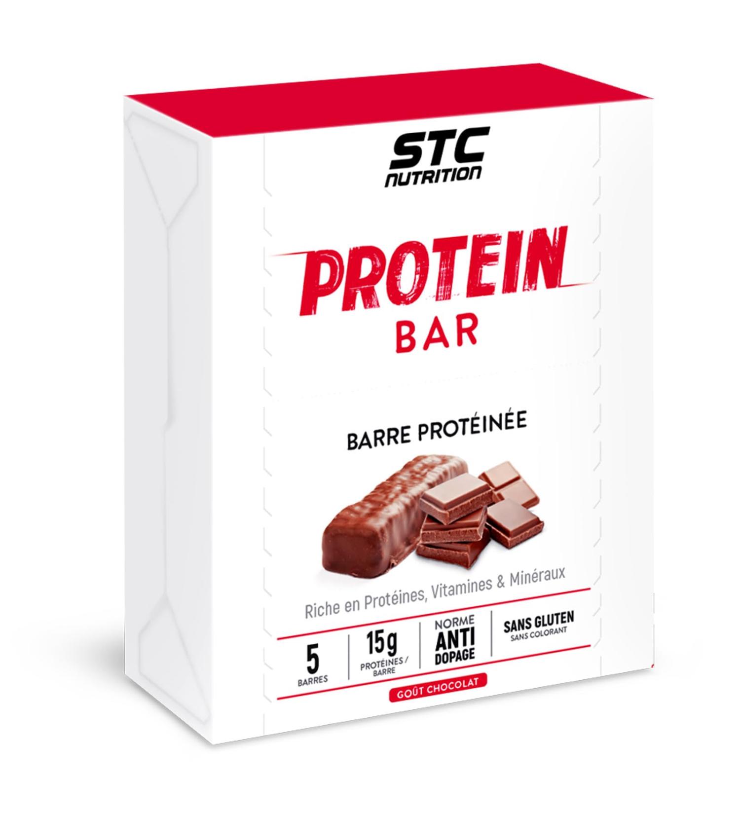 STC NUTRITION - Protein Bar - Protein bar enriched with vitamins & minerals - Maintenance of muscle mass - 14g of protein per bar - Box of 5 bars - Buy Online on GoSupps.com