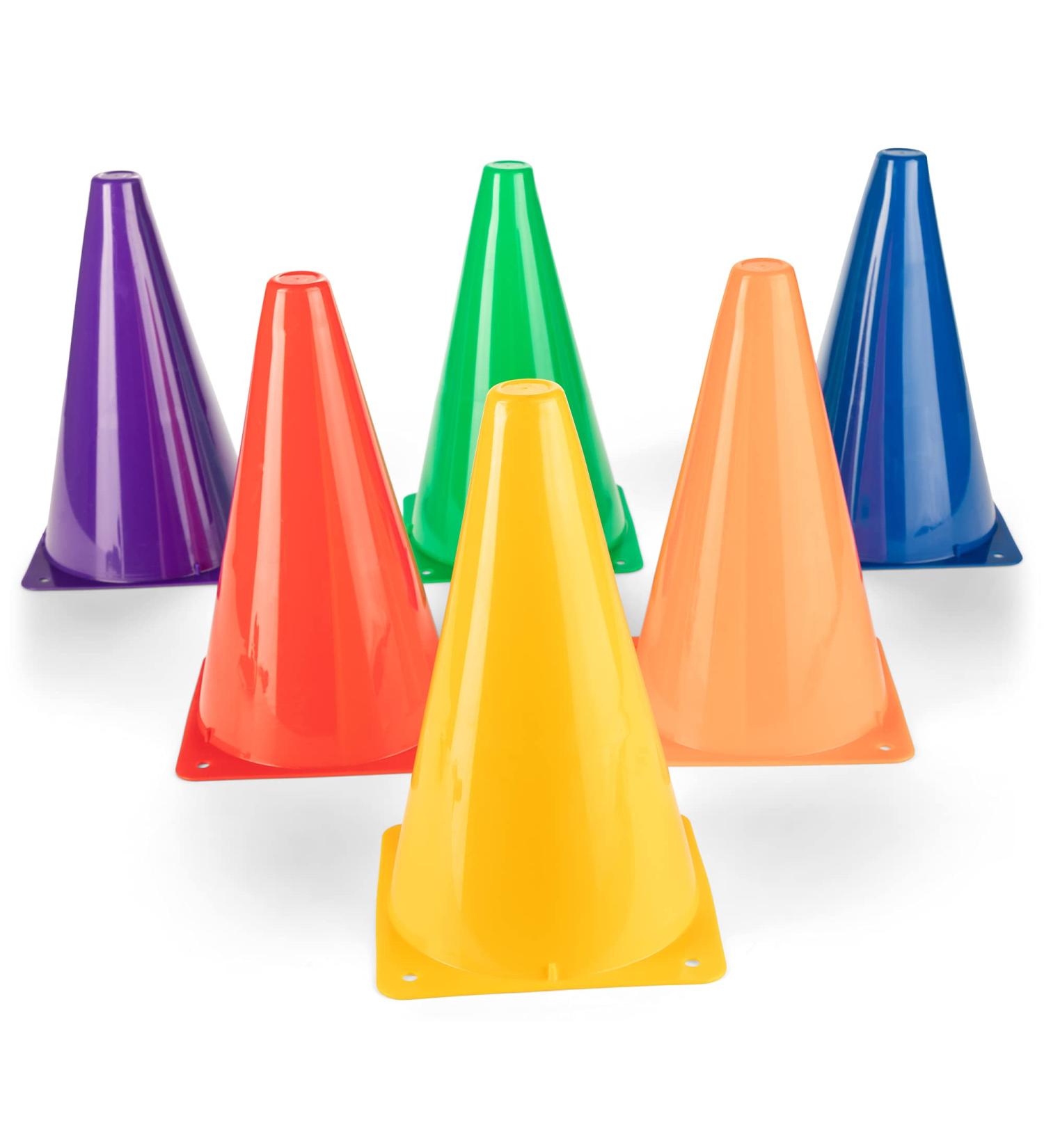 Champion Sports Office TC9SET Field Marker Cone  Red/Orange/Yellow/Green/Blue/Purple  9 US - Buy Online on GoSupps.com