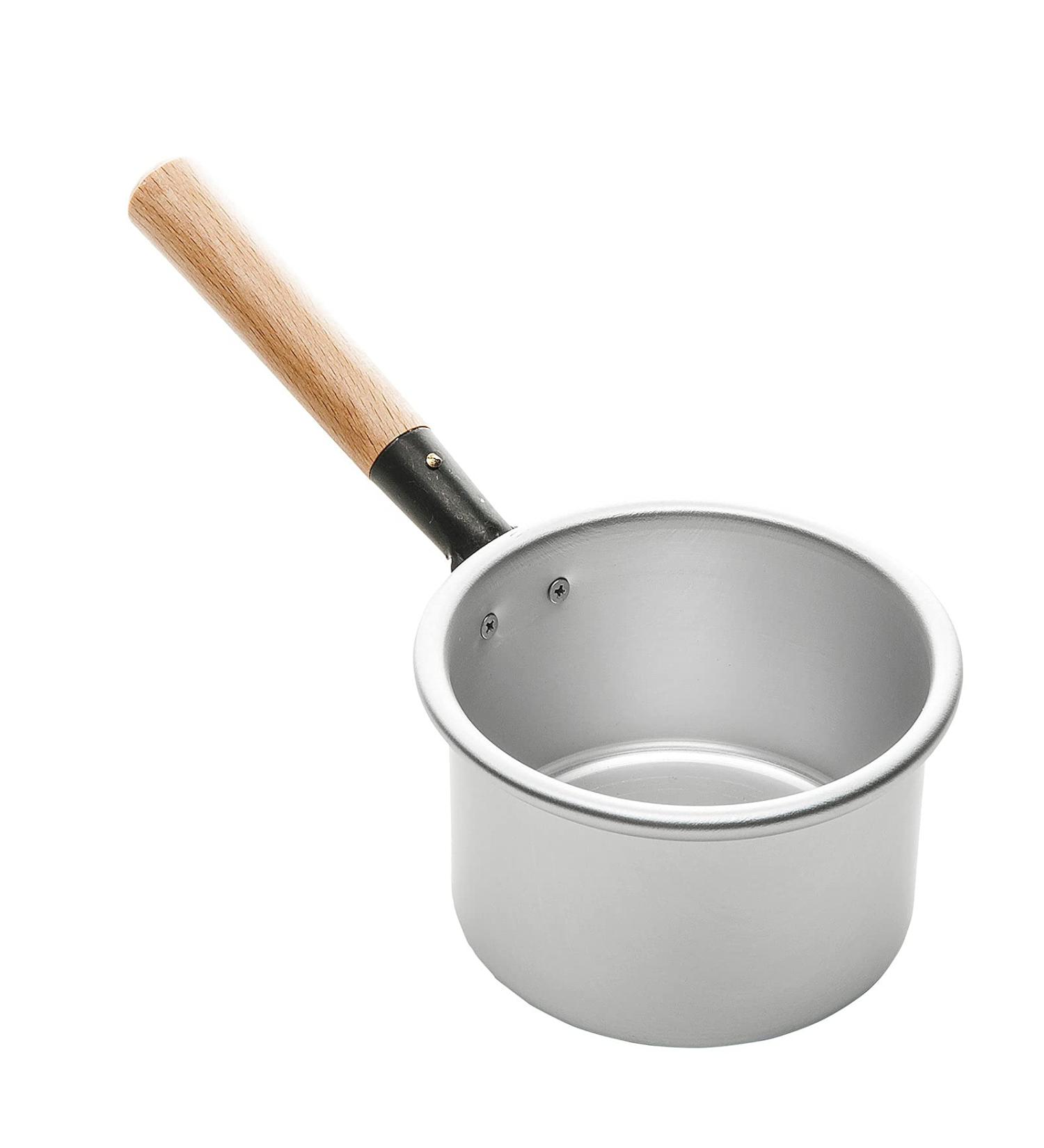Stable wax pot 400ml with wooden handle for discs beads blocks wax warmer pot for wax heater