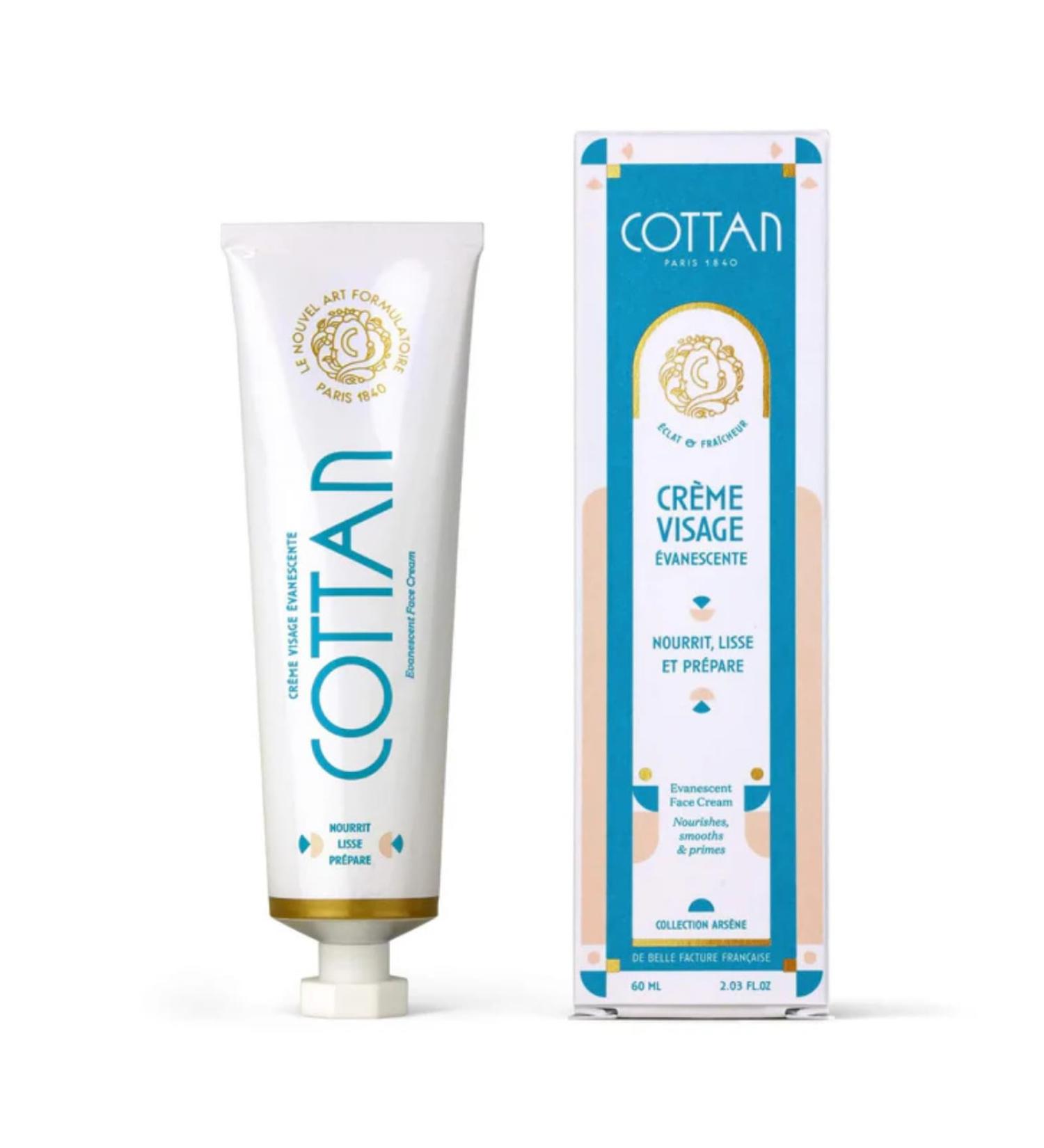 COTTAN Paris Vanishing Face Cream | Deep Hydration Snow Cream with Jojoba Seed Oil Squalane Rose Pearl Fragrance Nourishes Softens Hydrates Skin | Silky Lightweight Facial Moisturizer Vegan 60ml - Buy Online on GoSupps.com
