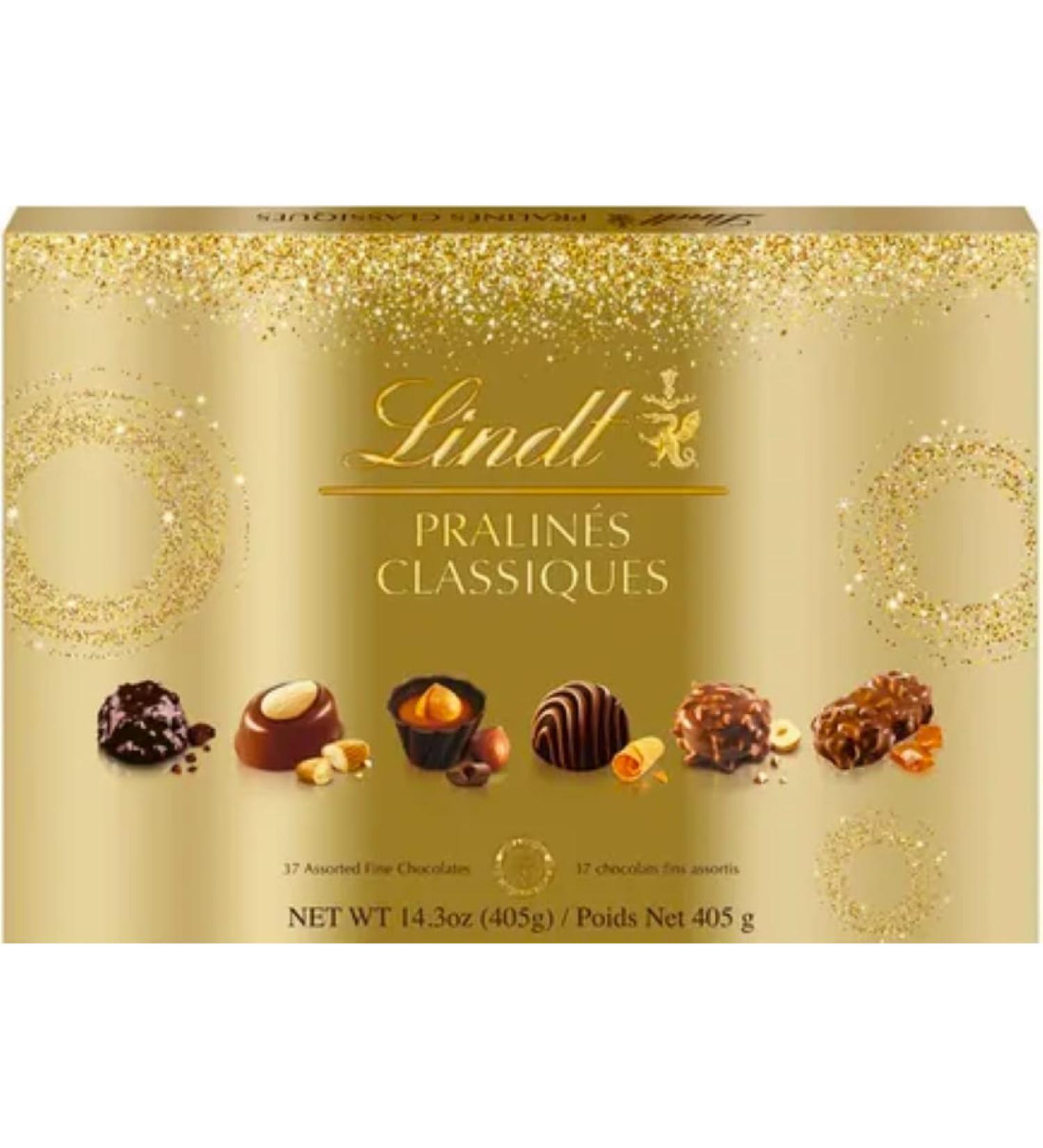 Lindt Pralines Classiques Assorted fine Chocoaltes Decadent Flavours & Delicate Textures Perfect for the Holidays - 405g - Buy Online on GoSupps.com