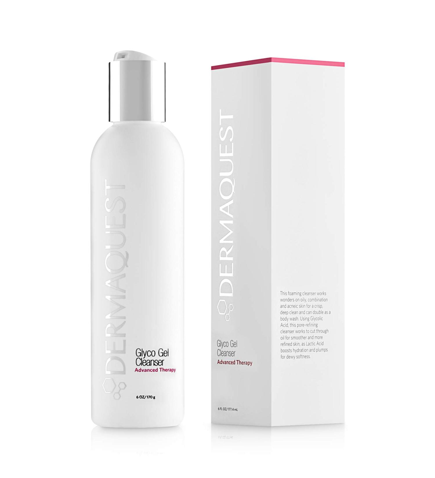 DermaQuest Advanced Therapy Foaming Glyco Gel Cleanser - 15% Glycolic & Lactic Acid for Oily Skin - 6 oz - Buy Online on GoSupps.com