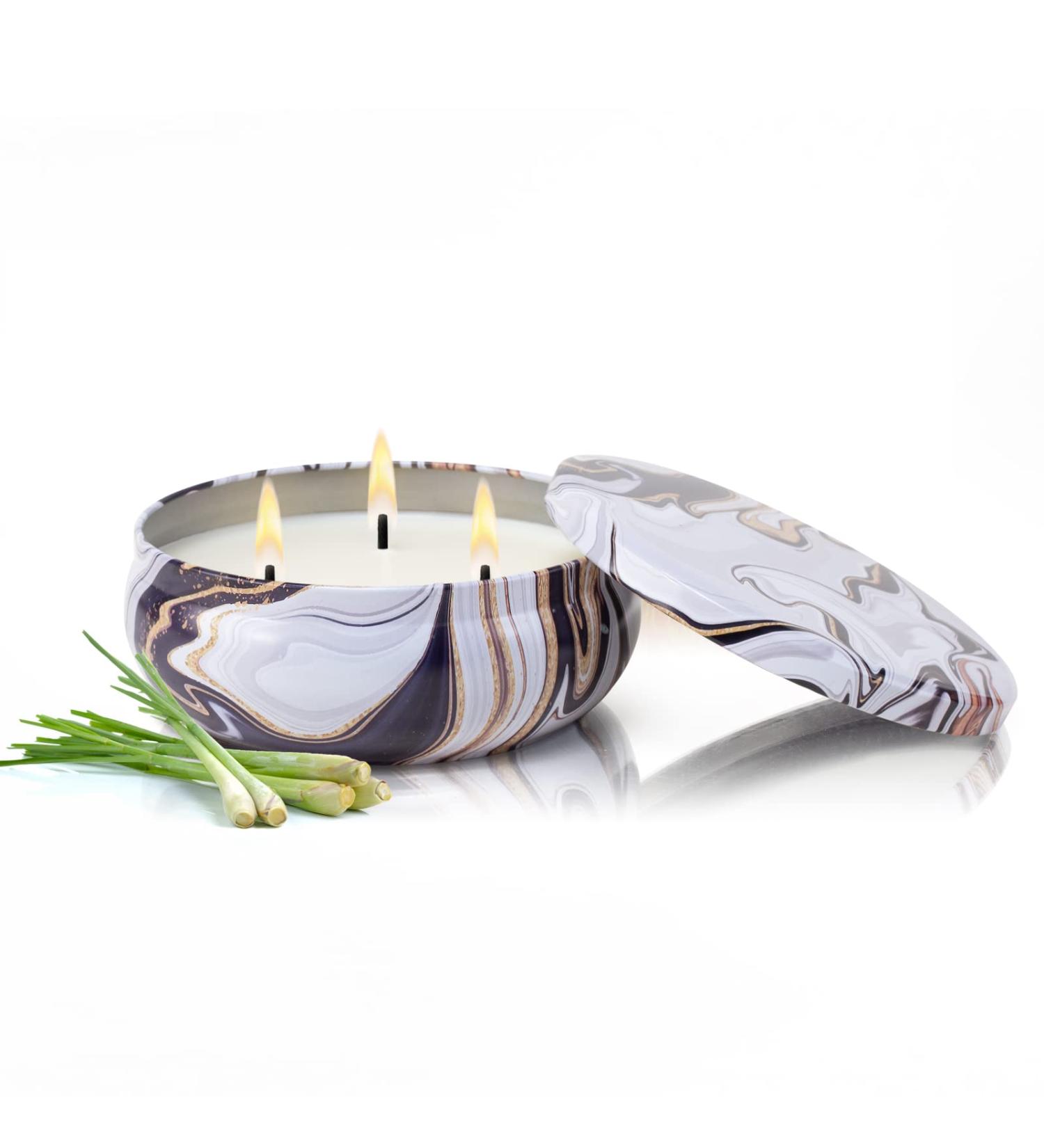 Large Citronella Candles Outdoor - 14 oz 3-Wicks Natural Soy Wax 70+ Hours Burn Time for Camping Garden & Patio - Super Value - Buy Online on GoSupps.com