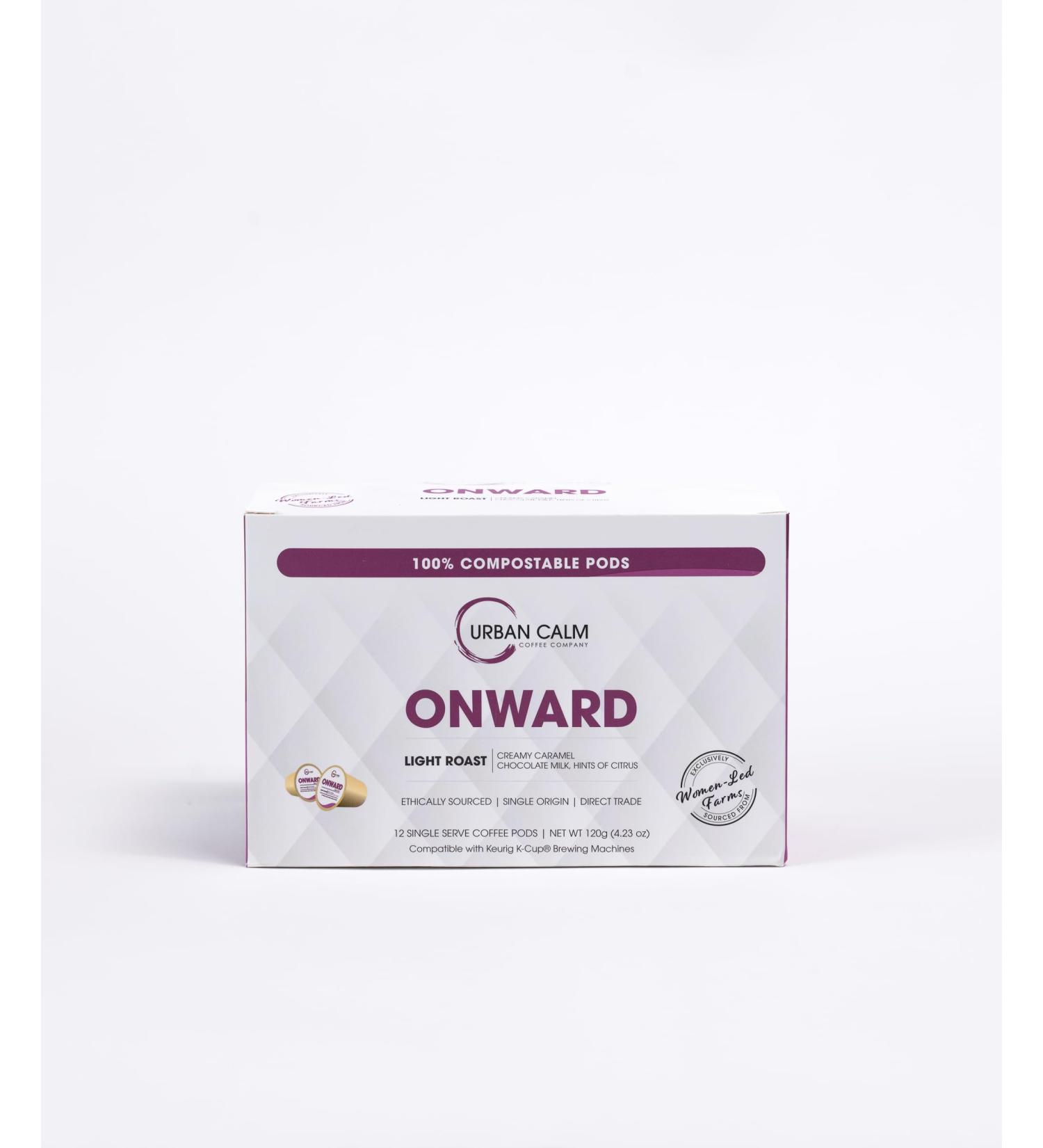 Onward (Light Roast) | 100% Compostable Single Serve K-Cup Coffee Pods | 12 Count for Keurig Coffee Makers | Single Origin (Colombia) | Women-Led Farms - Buy Online on GoSupps.com