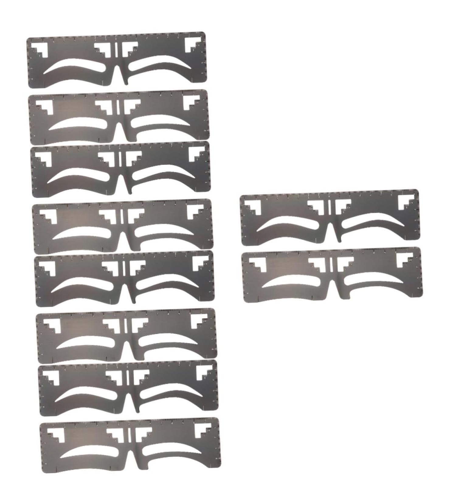 Housoutil 10 Pcs Eyebrow Ruler Makeup Stuff Brow Tool Makeup Tools Eyebrow Shaping Template Labeling Balance 17x4.8cmx5pcs Blackx5pcs - Buy Online on GoSupps.com