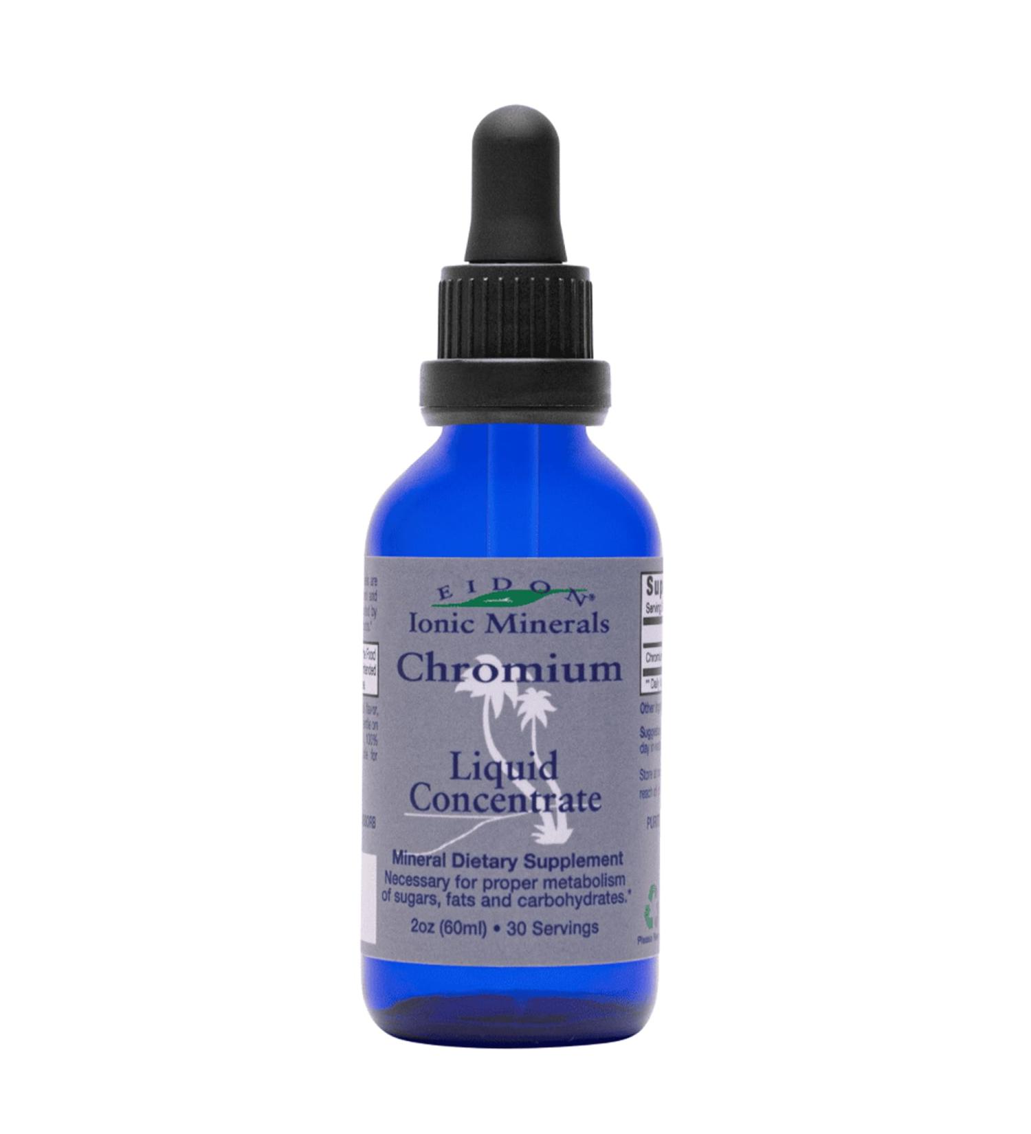 Eidon Ionic Minerals Liquid Chromium Concentrate - Ionic Chromium Supplement Drops Supports Stable Energy Levels All-Natural No Sugar Added No Preservatives or Additives - 2 oz Chromium 2 Fl Oz (Pack of 1) - Buy Online on GoSupps.com