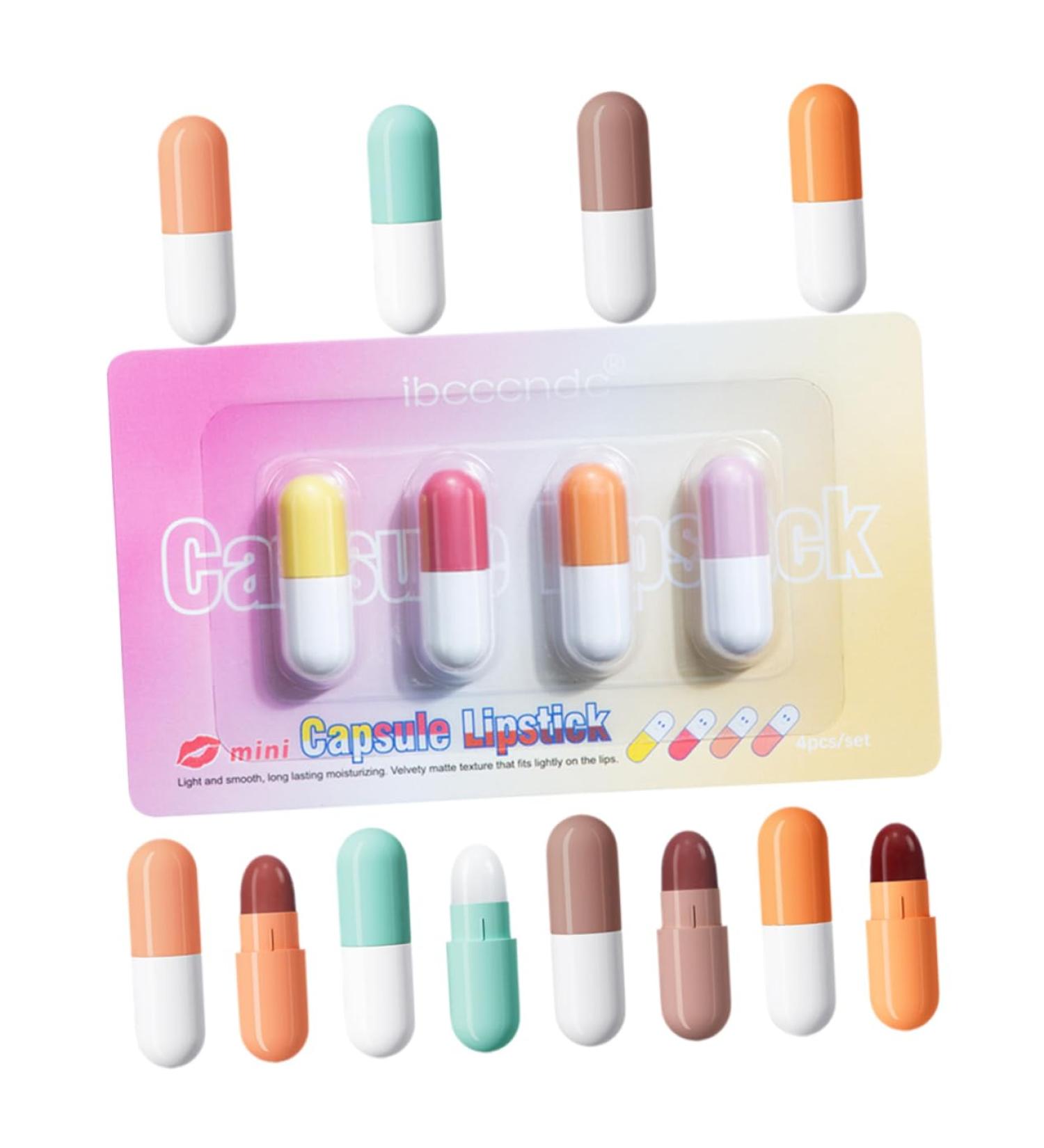 Buy Hemoton 4 Sets Lipstick & Lip Gloss - Korean Lip Tint & Matte Lip Plumper for Flawless Lips | International Shipping Available - Buy Online on GoSupps.com