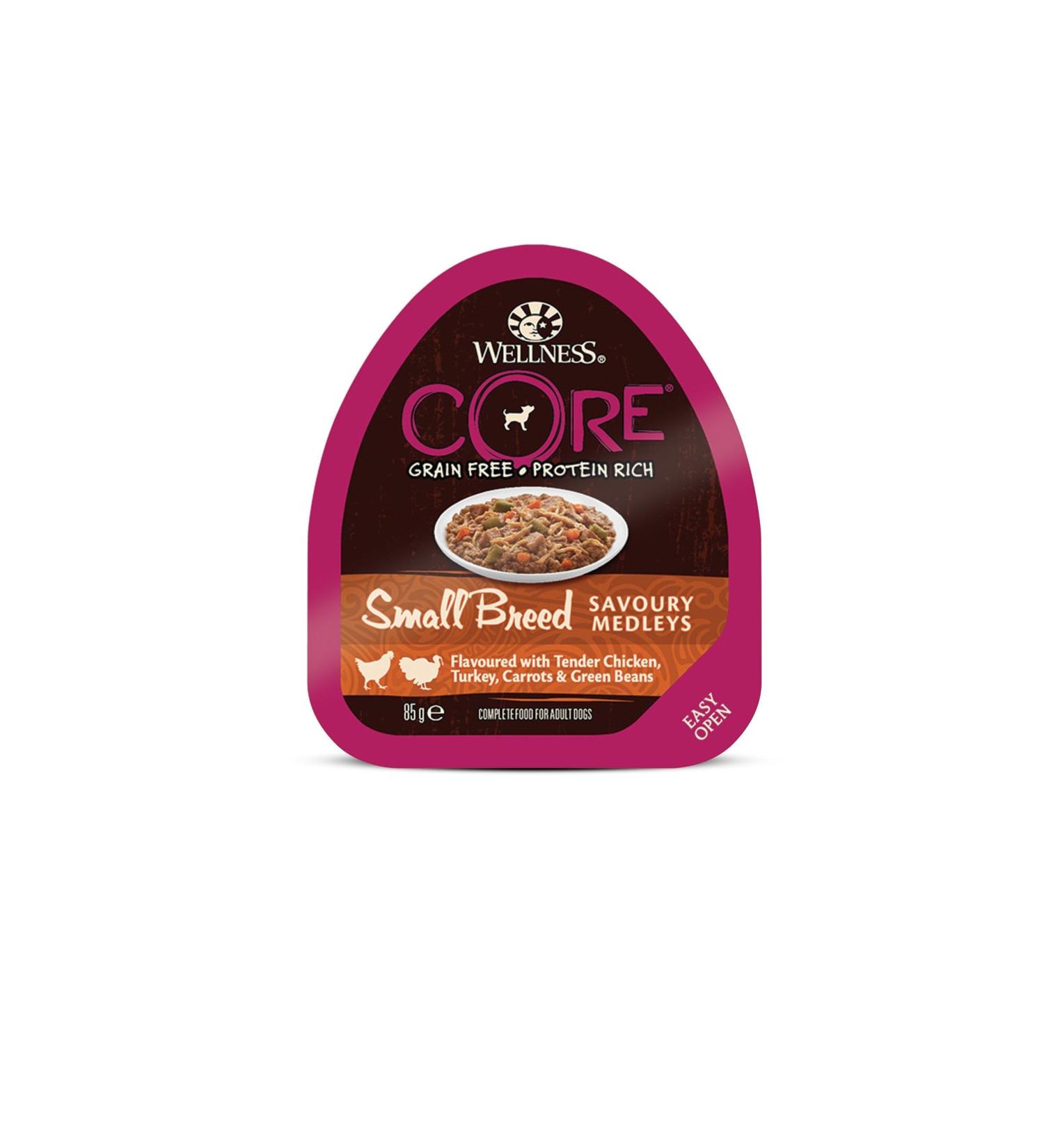 Wellness Core - Savoury Medleys Chicken & Turkey Small Breed Dog Meal - 85g