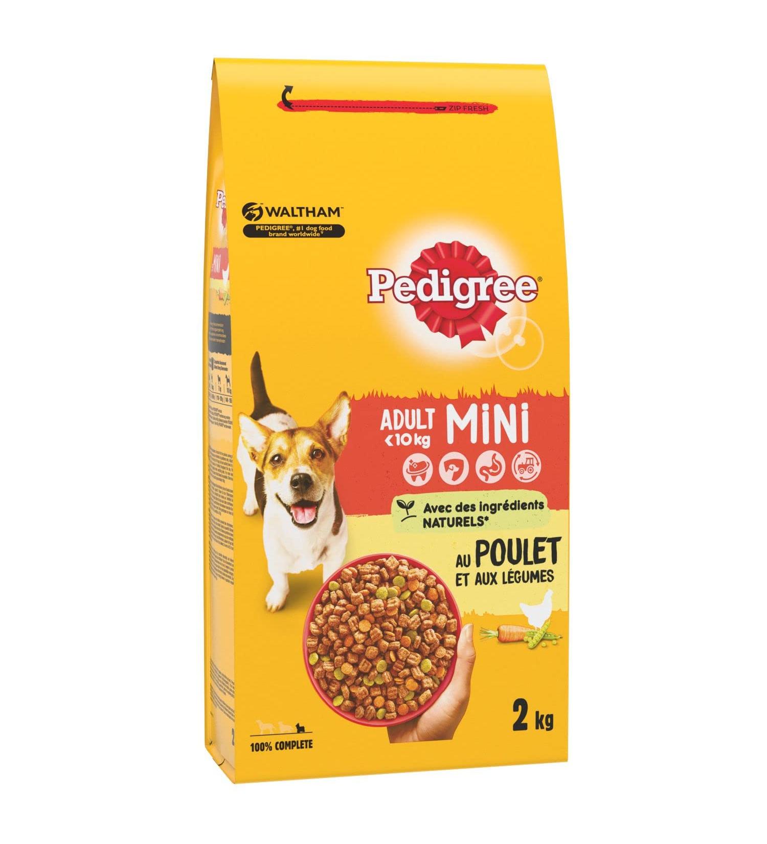 Pedigree Adulte Mini Croquettes for small dogs ( 10kg) with chicken Pack of 6 of 2kg - Buy Online on GoSupps.com