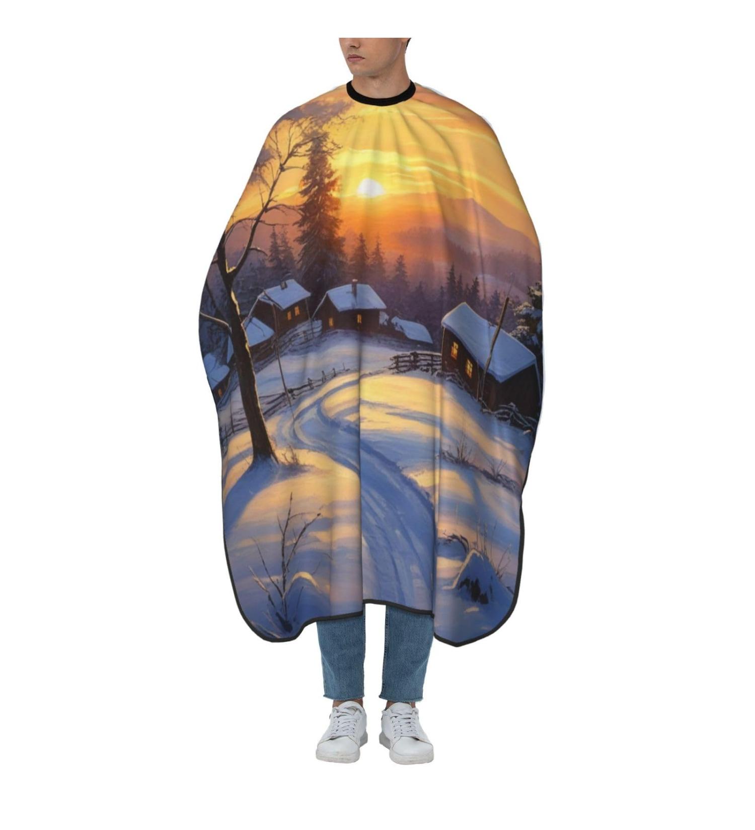 Shop Sunrise Printed Polyester Hair Cutting Cape | Professional 55x66in Haircut Accessories - Smooth & No Sticky Hair - Buy Online on GoSupps.com