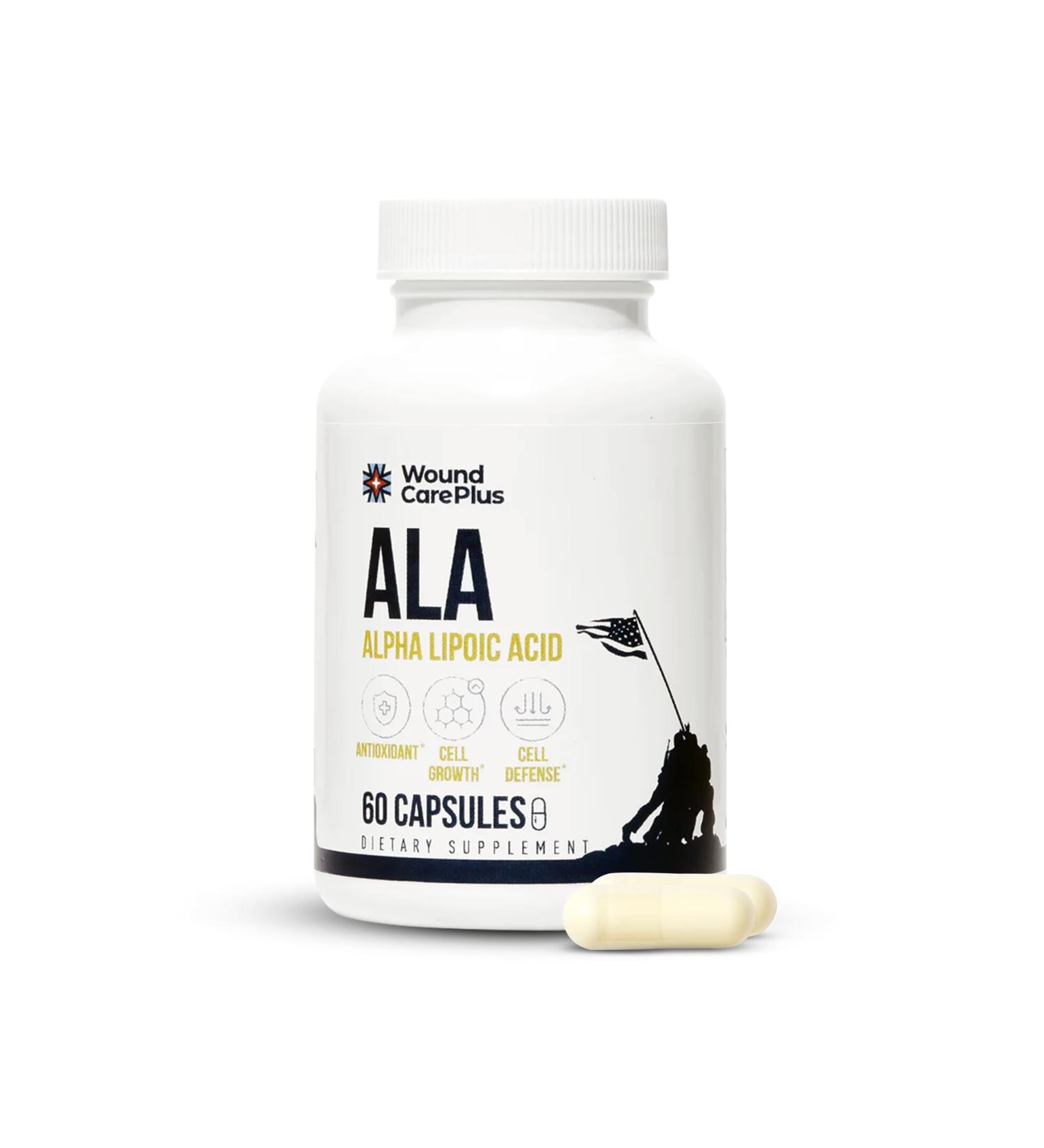 Wound Care Plus Alpha-Lipoic Acid Supplement 60 Capsules Non-GMO, Gluten-Free, Keto Friendly - Buy Online on GoSupps.com