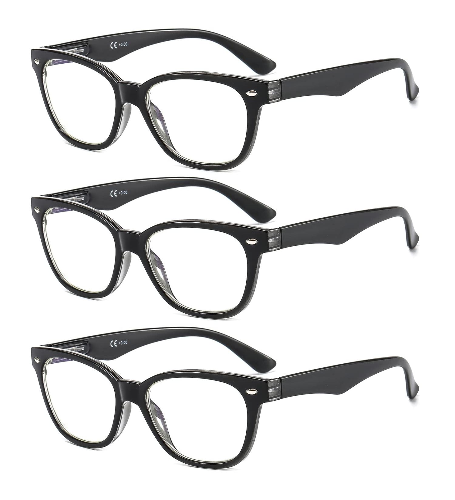 Suertree 3 Pack Blue Light Filter Reading Glasses - UV Blocked Unisex Computer Glasses 1.5x Diopters - Buy Online on GoSupps.com
