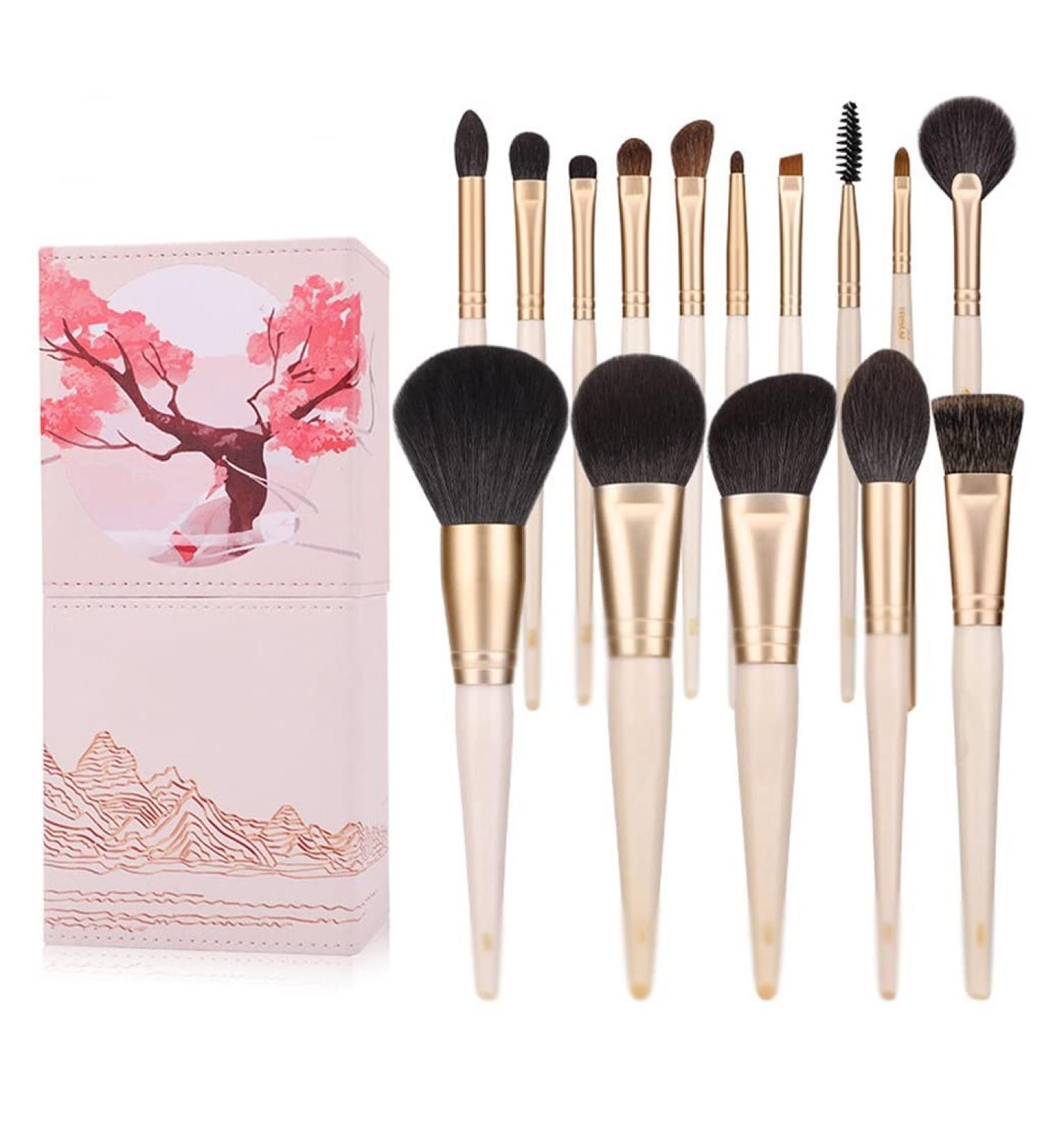 Professional Makeup Brush Set - Foundation Powder Sculpting & Eyeshadow Blending - Natural Hair Beauty Tools for Flawless Application - Buy Online on GoSupps.com