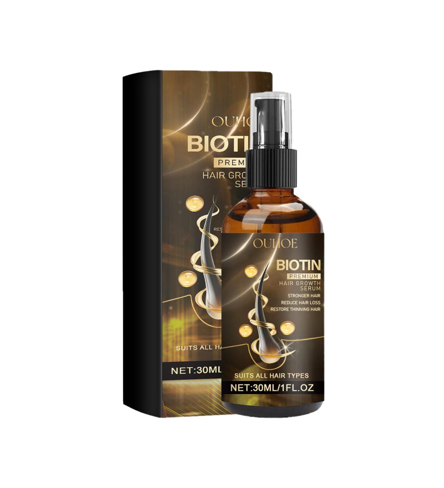 Hair Growth Spray Hair Growth Oil with Biotin Hair Thickening Spray Nourishes Hair & Scalp Anti Hair Loss Serum for Thicker Longer & Stronger Hair 30ML - Buy Online on GoSupps.com
