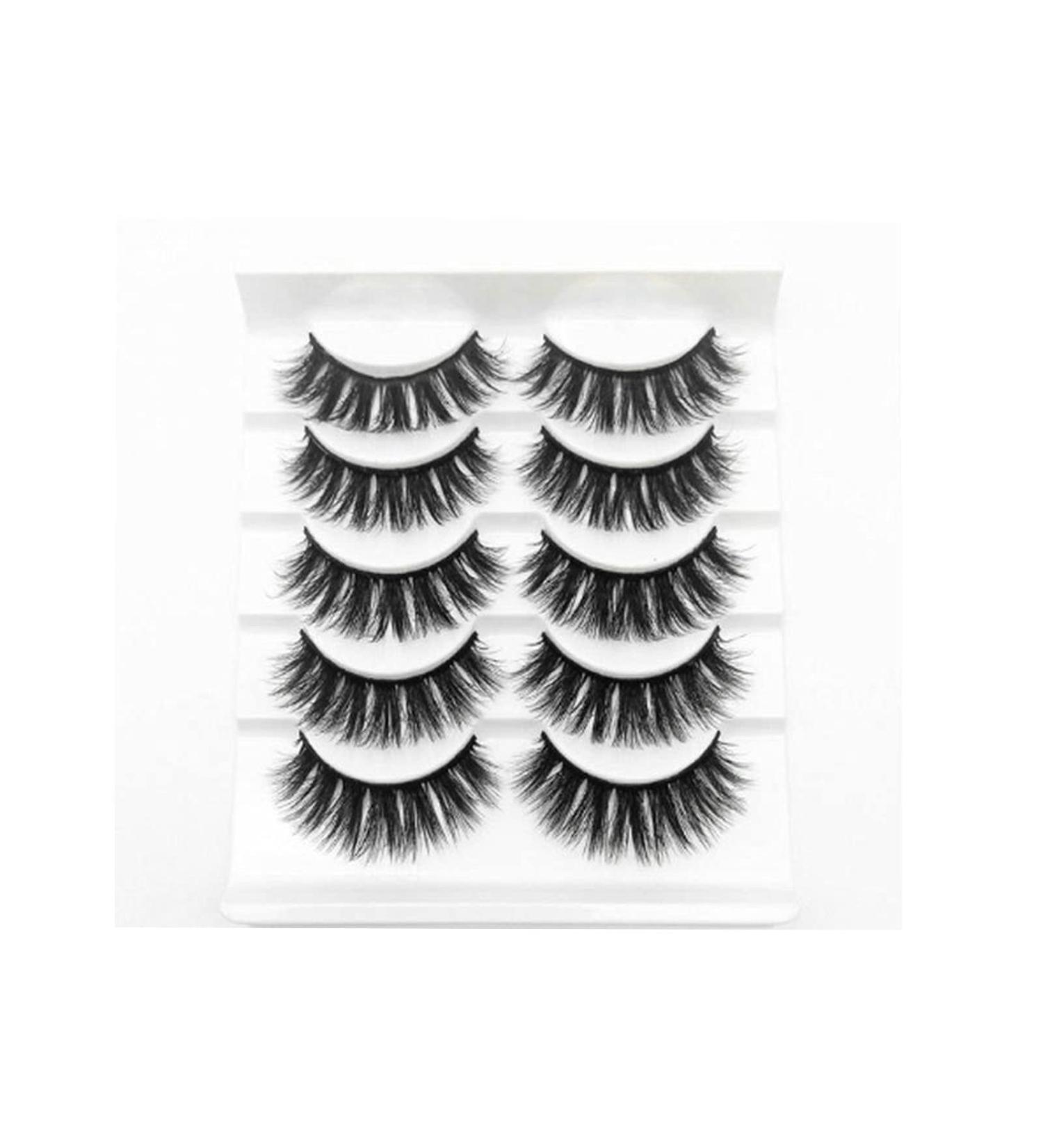 YUECI 5/20 Couples 3D False Lashes - Natural & Dense Reusable Eyelashes for Party Makeup | Long Thick Eyelash Extensions - Free Size A-#01 - Buy Online on GoSupps.com