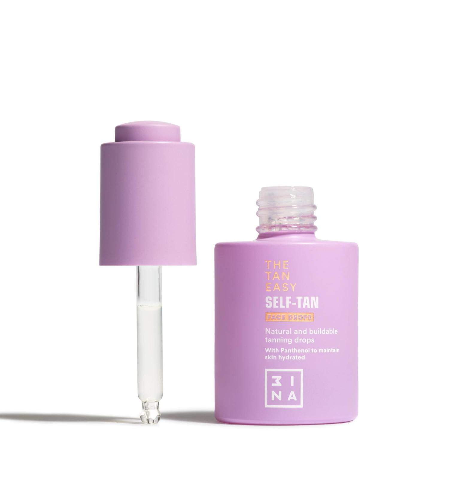 3INA MAKEUP - The Tan Easy Self-Tan Face Drops - Gouttes Bronzantes avec Panth nol - Bronzage Personnalis Naturel - Gouttes Bronzantes avec Texture L g re Forme de Gel - Vegan - Cruelty Free - Buy Online on GoSupps.com