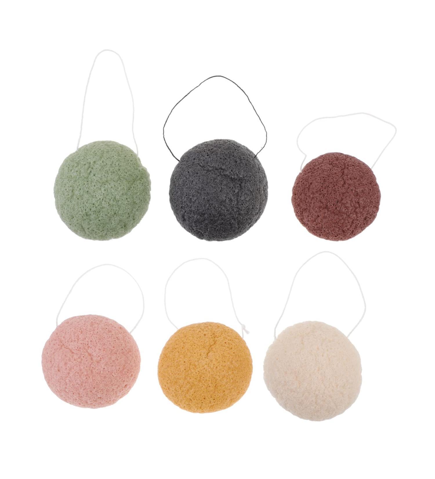 Buy EXCEART 6pcs Konjac Face Wash Sponges - Eco-Friendly Cleansing Makeup Remover Wipes - Assorted Colors for Skincare & Beauty - Buy Online on GoSupps.com