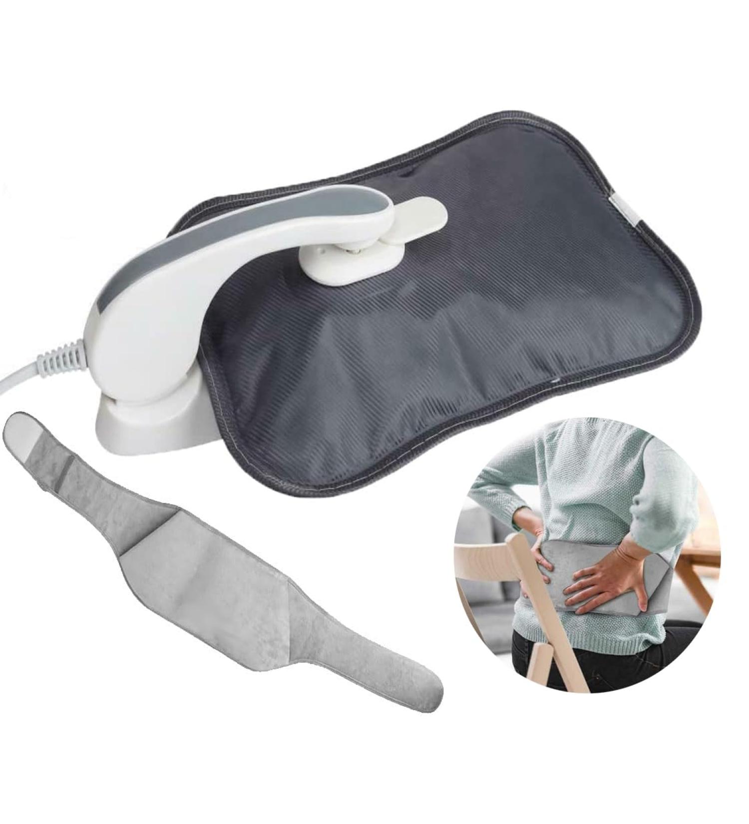 Rechargeable Plush Electric Hot Water Bottle for Back Stomach Hands & Legs Soft Heating Belt for Ultimate Warmth - Buy Online on GoSupps.com