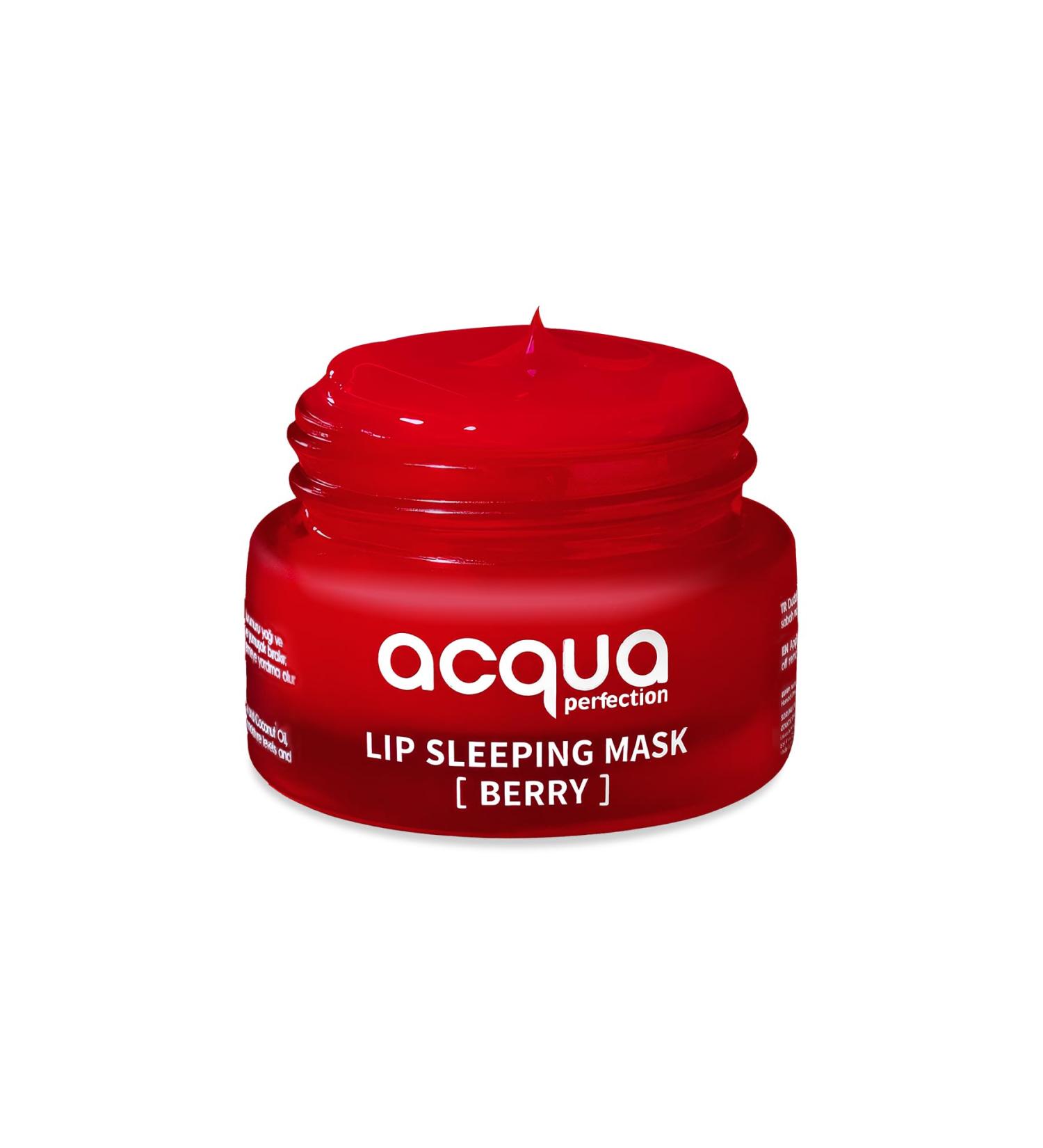 Acqua Perfection Lip Mask Overnight Treatment with Shea Butter Berry Scent Night Lip Care for Dry-Feeling Lips - Buy Online on GoSupps.com