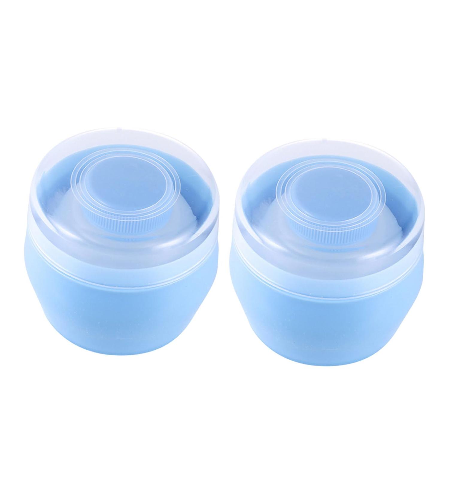  BIUDECO 2pcs Baby Plush Puff Puff Bulk Puff And Container After Bath Powder Container Body Powder Case Body Leak Baby Sponge - Buy Online on GoSupps.com