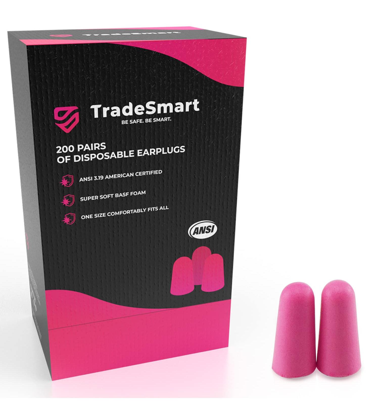 TradeSmart Ear Plugs for Shooting Range  Earplugs 200 Pairs  Disposable Earplugs  Foam Ear Plugs for Noise Reduction Pink - Buy Online on GoSupps.com