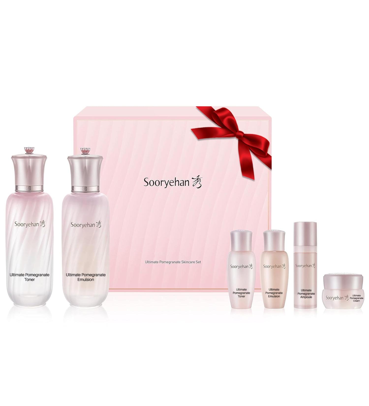 Sooryehan Ultimate Pomegranate Skincare Set - 12.3fl oz | Boost Elasticity Minimize Pores & Wrinkles | Vitamin C Adenosine & Niacinamide - Buy Online on GoSupps.com