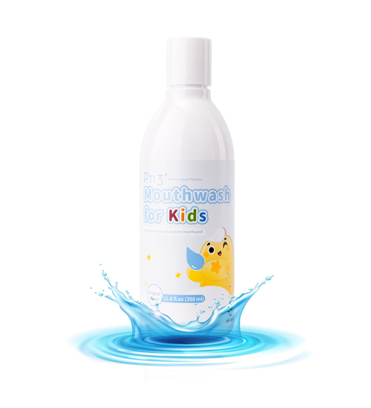 Best Alcohol Free Kids Mouthwash - Natural Original Flavor P113+ | 11.08 fl oz - International Shipping Available - Buy Online on GoSupps.com