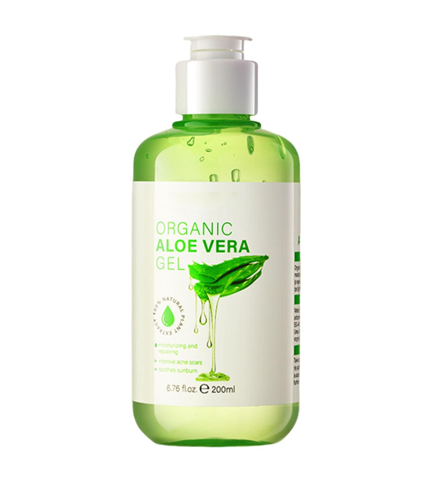 Organic Aloe Vera Gel - Hydrating Skin Care for Face Body & Hair | Soothing & Cooling After Sun Relief - 6.76 Fl Oz - Buy Online on GoSupps.com