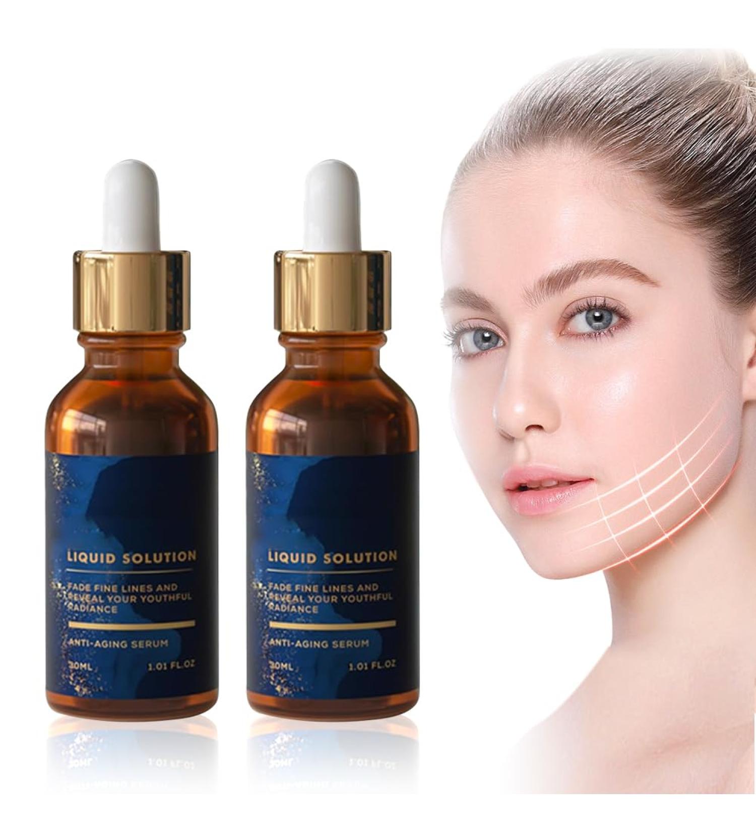 Botox Face Serum - Anti-Aging & Wrinkle Reducing with Vitamin C & E - 2PCS | Boost Skin Collagen & Plump Skin - Buy Online on GoSupps.com