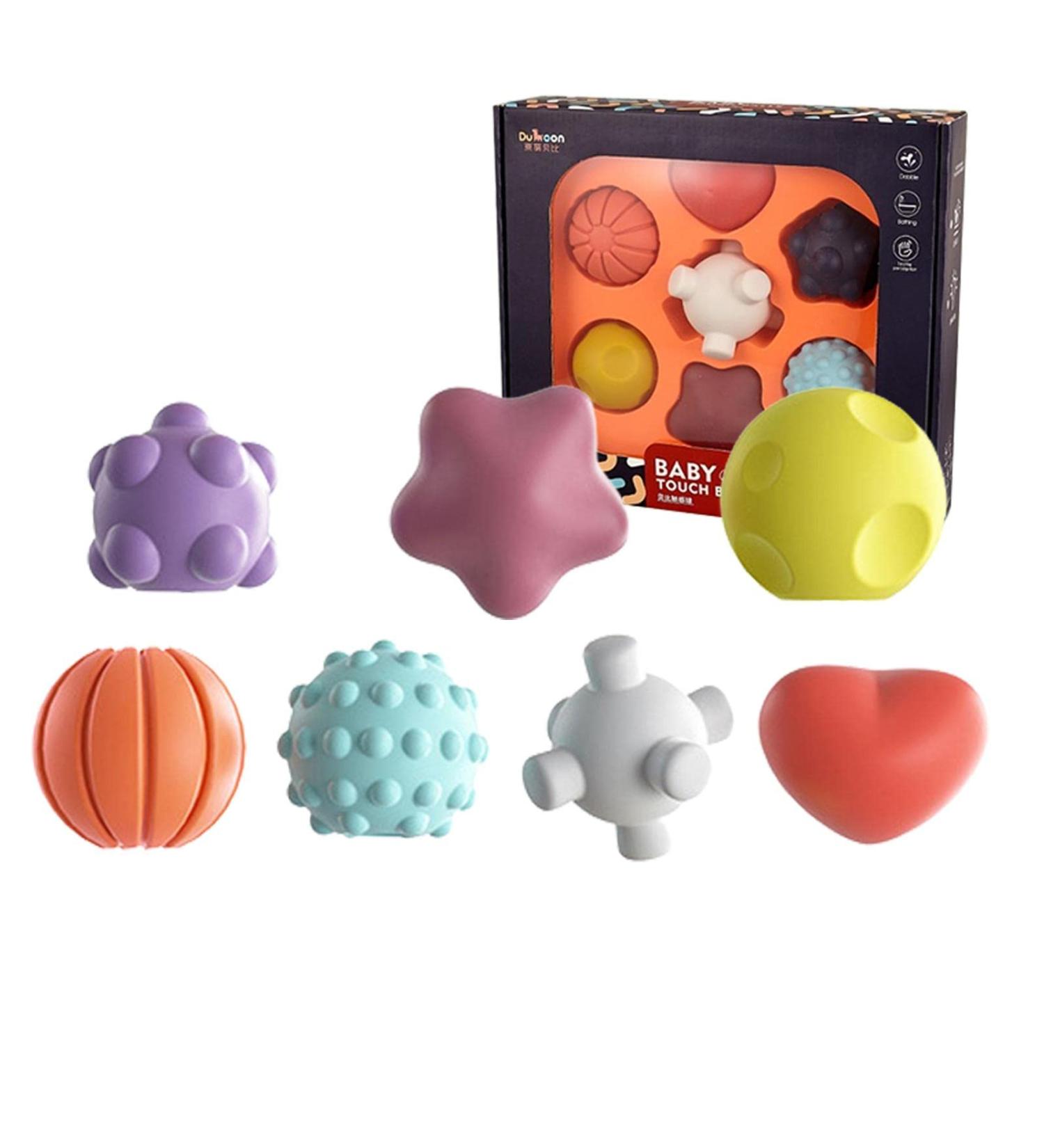 Xianxian Sensory Balls for Toddlers | Textured Multi Ball Set | Soft Grip Learning Toys for Babies 0-12 Months | Perfect Gift for Children - Buy Online on GoSupps.com