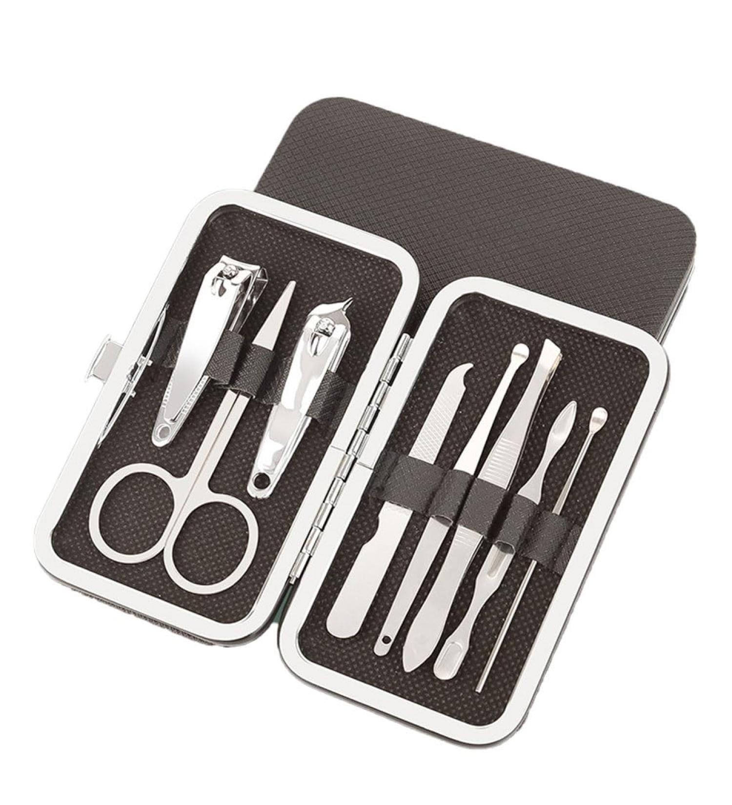 Nail Clipper Set 8-piece Rhombus Texture Design Nail Scissors Set Home Manicure Tools Suitable for Travel and Beauty Portable Travel Beauty Kit Nail Trimming Kit(04) - Buy Online on GoSupps.com