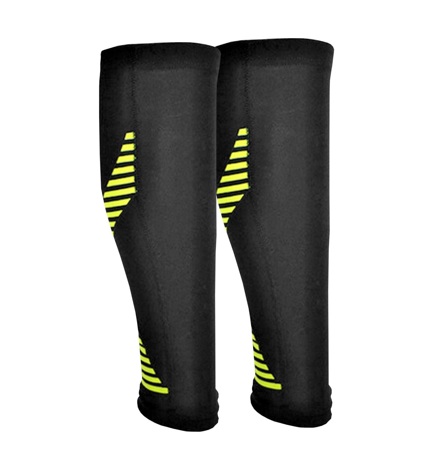 Gemx Calf Compression Sleeve - Footless Shin Splint Support for Men & Women - Breathable Neoprene Fabric - Ideal for Running, Cycling, Hiking - Size L - Black (1 Pair) - Buy Online on GoSupps.com