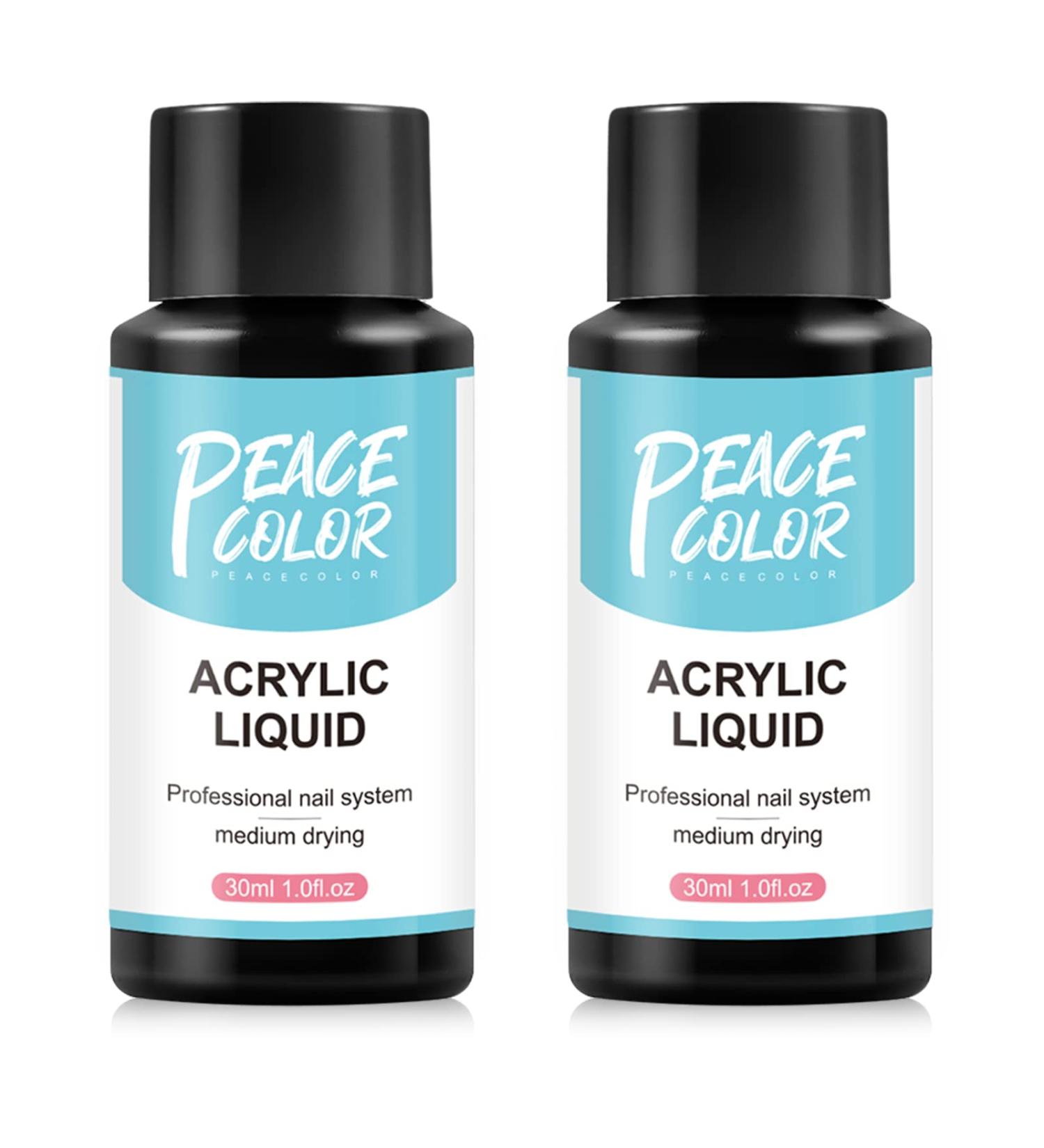PEACECOLOR 2 x 30m Acrylic Nail Liquid for Acrylic Powder Professional Monomer Liquid for Acrylic Nail Non-Yellowing AC-28 - Buy Online on GoSupps.com