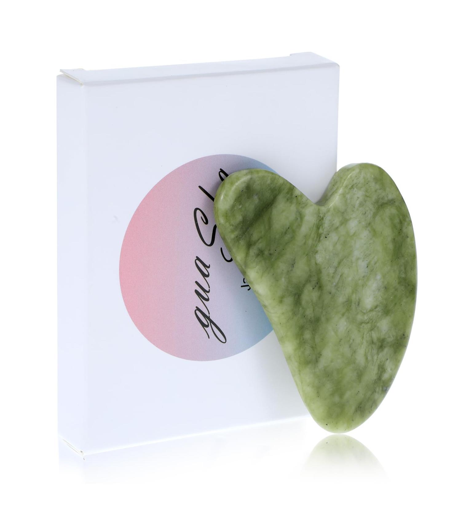Shop Gua Sha Facial Tool - Jade Stone Massager for Jawline Sculpting & Skin Care | Reduce Puffiness & Muscle Tension - Buy Online on GoSupps.com