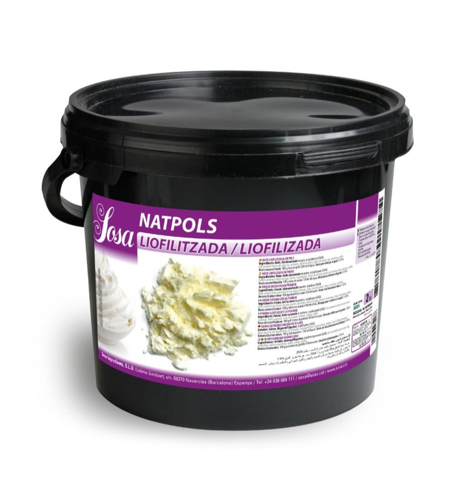SOSA NATPOLS Natural extract of cream powder button color bucket 2 kg food safe