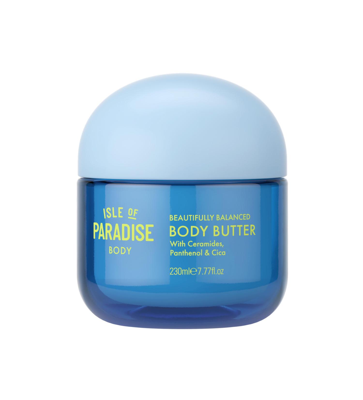 Isle of Paradise Beautifully Balanced Body Butter - For Soft Smooth Skin - Skin Barrier Body Butter with Ceramides Panthenol and Cica - Strengthens and Locks in Moisture - 7.77 fl. oz 7.77 Ounce (Pack of 1) - Buy Online on GoSupps.com