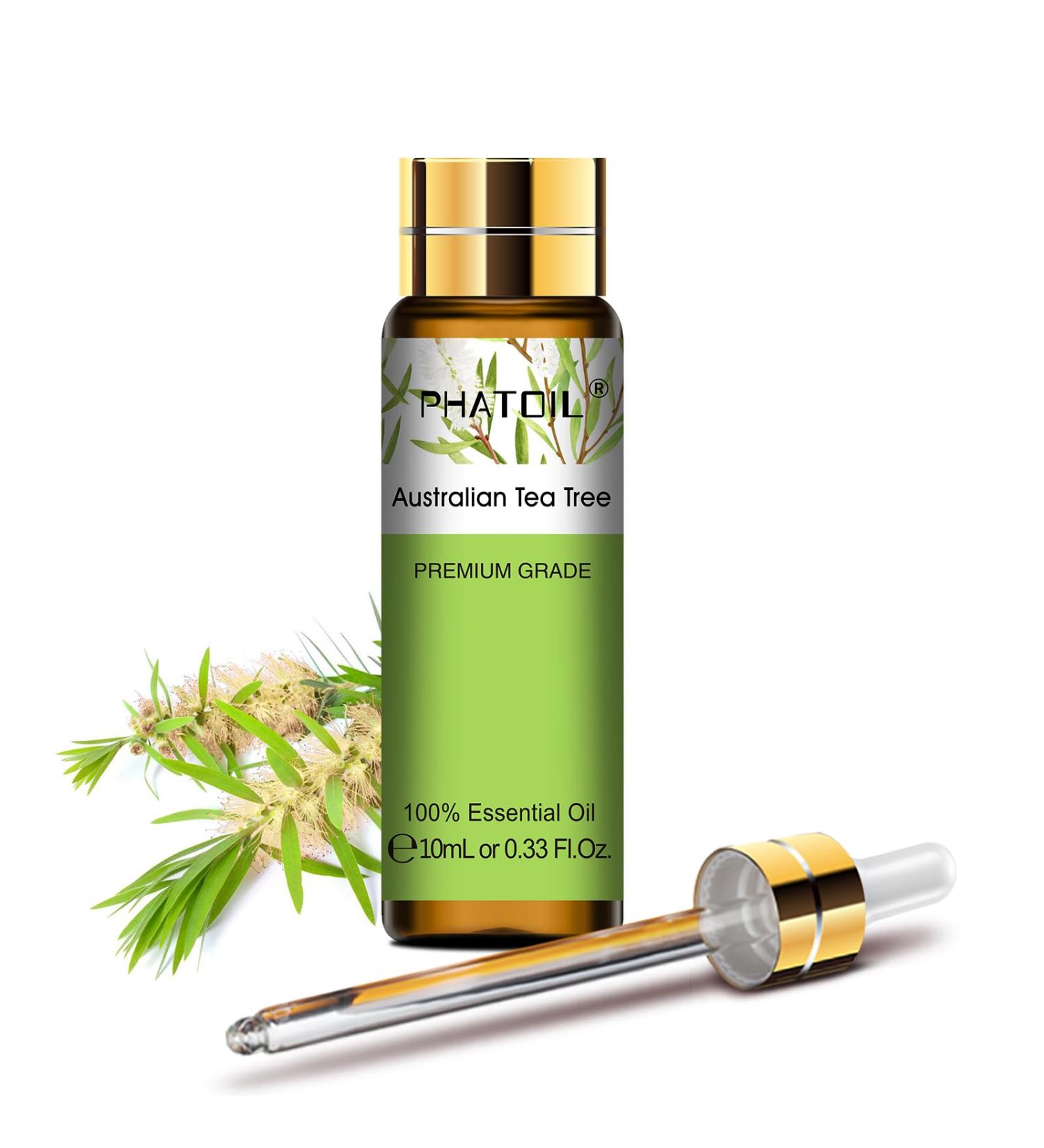 PHATOIL Australian Tea Tree Essential Oil 10ML - Undiluted and Cruelty-Free Pure Australian Tea Tree Oil - Essential Oils for Diffusers for Home Australian Tea Tree 10 ml (Pack of 1) - Buy Online on GoSupps.com