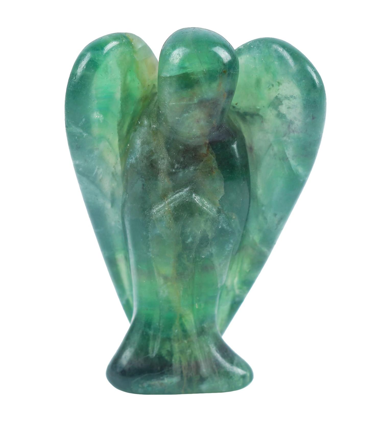 Shop Lovionus89 Green Fluorite Angel Statue - Hand-Carved Healing Crystal Decoration (5cm/50mm) | International Shipping Available - Buy Online on GoSupps.com