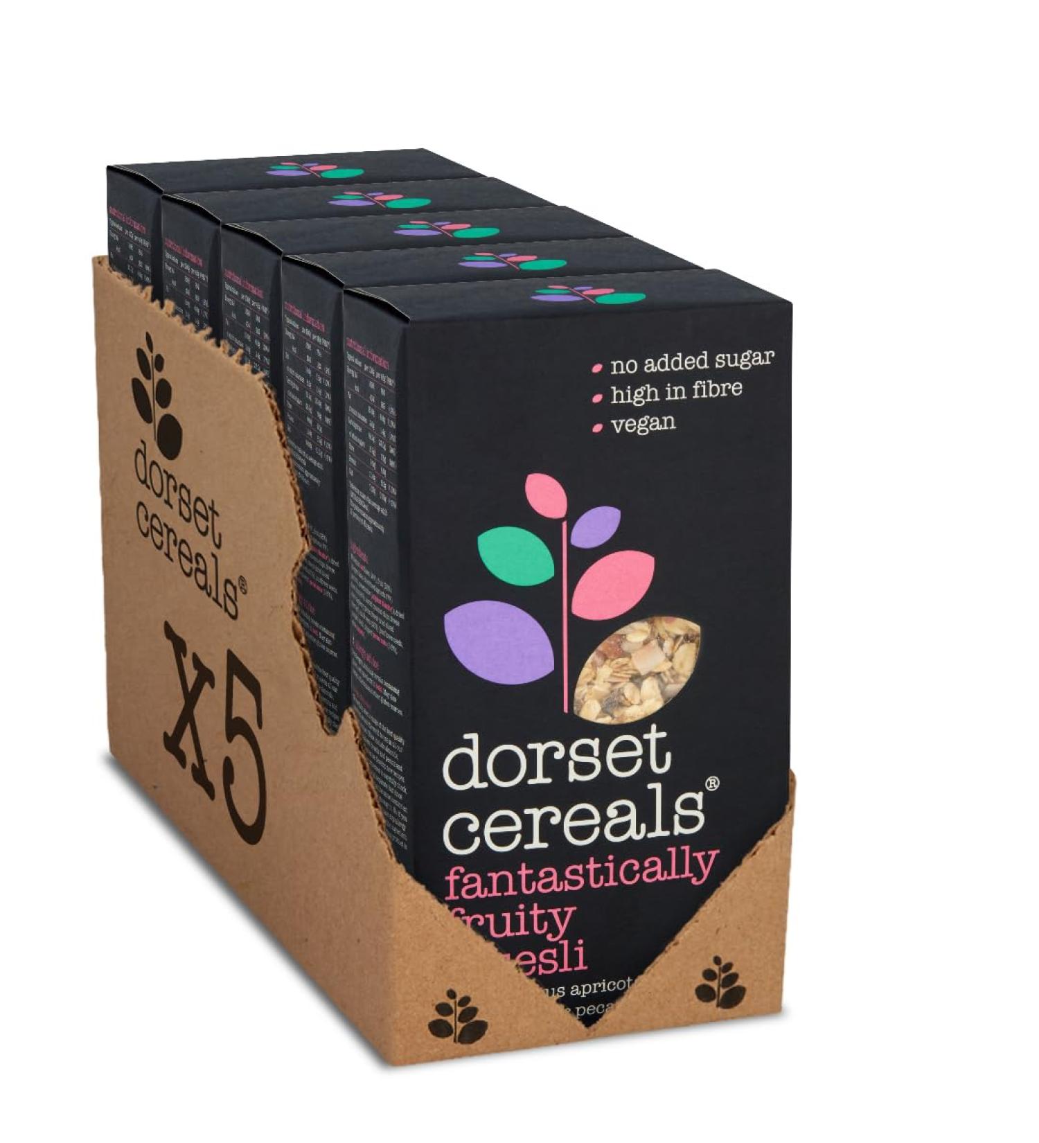 Dorset Cereals Fantastic Fruity Muesli Healthy Breakfast Cereals Vegan High Fiber 5 PACKS of 600g - Buy Online on GoSupps.com