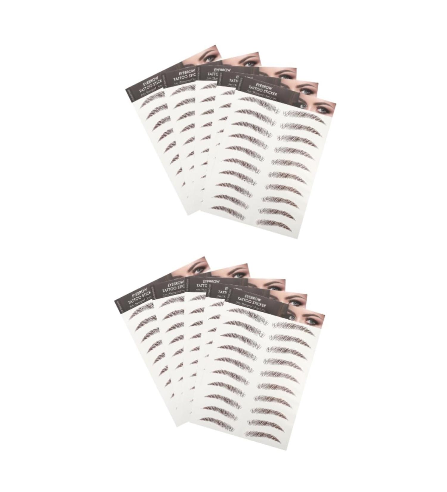 FOMIYES 10 Sheets Eyebrow 3d Sticker Lady Tools False Eyebrows -like Eyebrows Stickers Template Girl - Buy Online on GoSupps.com