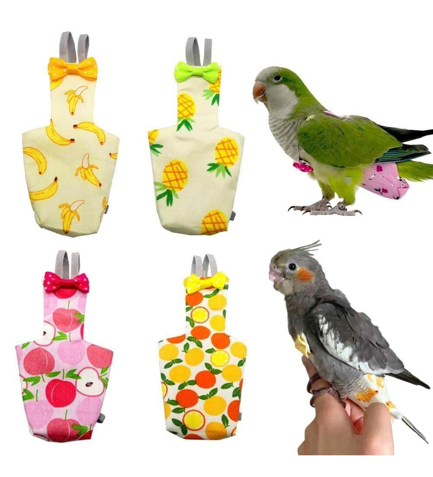 Buy Colorful Parrot Diapers - Washable Flight Clothes for Birds | Cute Fruit & Flower Patterns for Pigeons & Pets - Buy Online on GoSupps.com