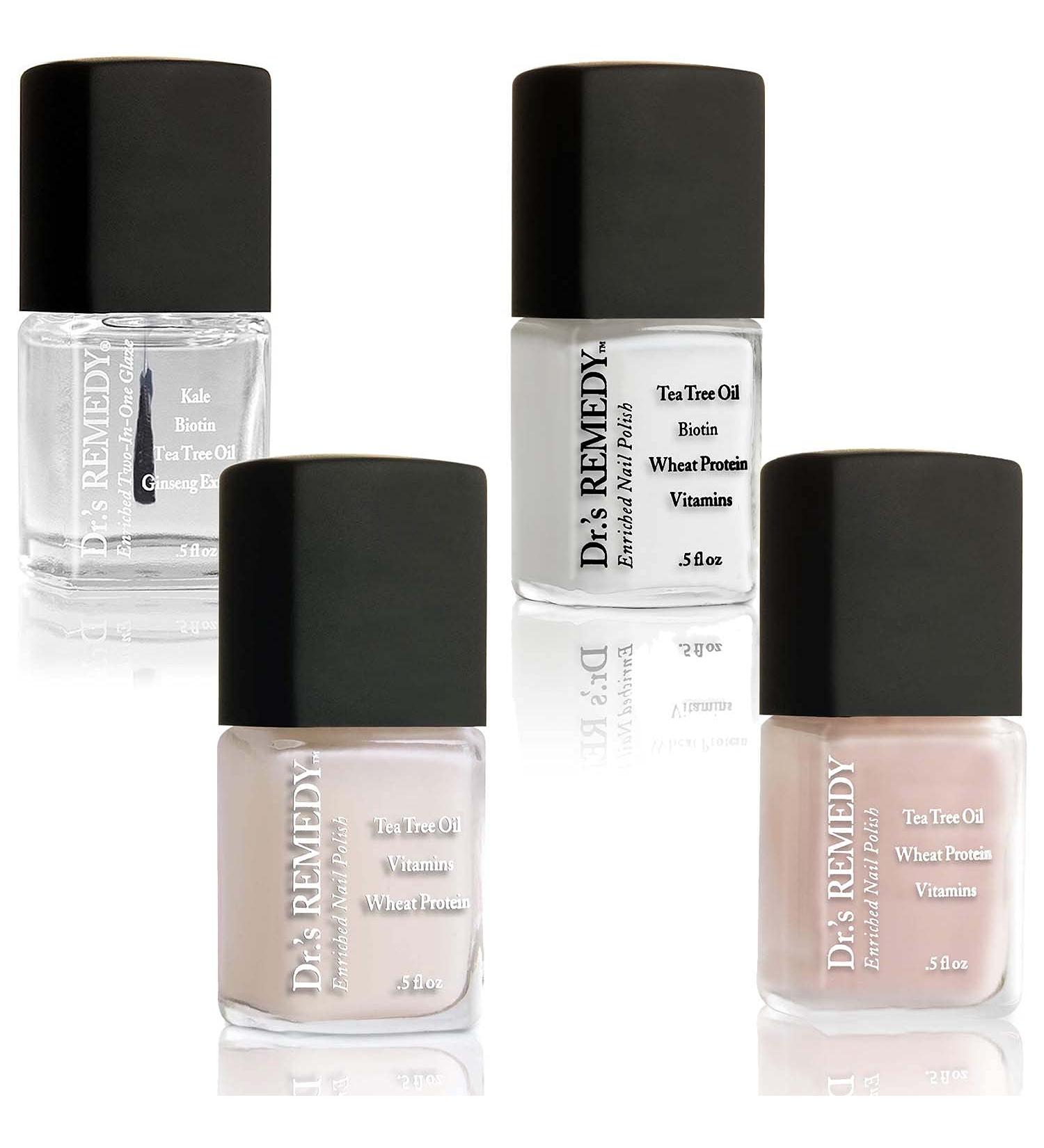 Dr.'s Remedy BLUSHING Bride Nail Polish Kit - Set of 4 (4 x 0.5 Fl Oz) - Enriched Collection for Healthy Nails - Buy Online on GoSupps.com