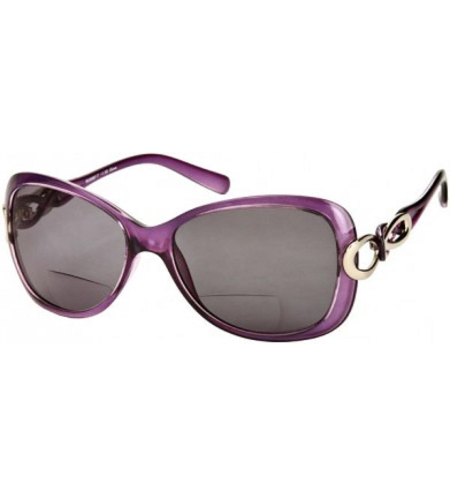 Delia Bifocal Reading Sunglasses for Women - Retro Square Style - Purple +2.00 | Readers.com - Buy Online on GoSupps.com