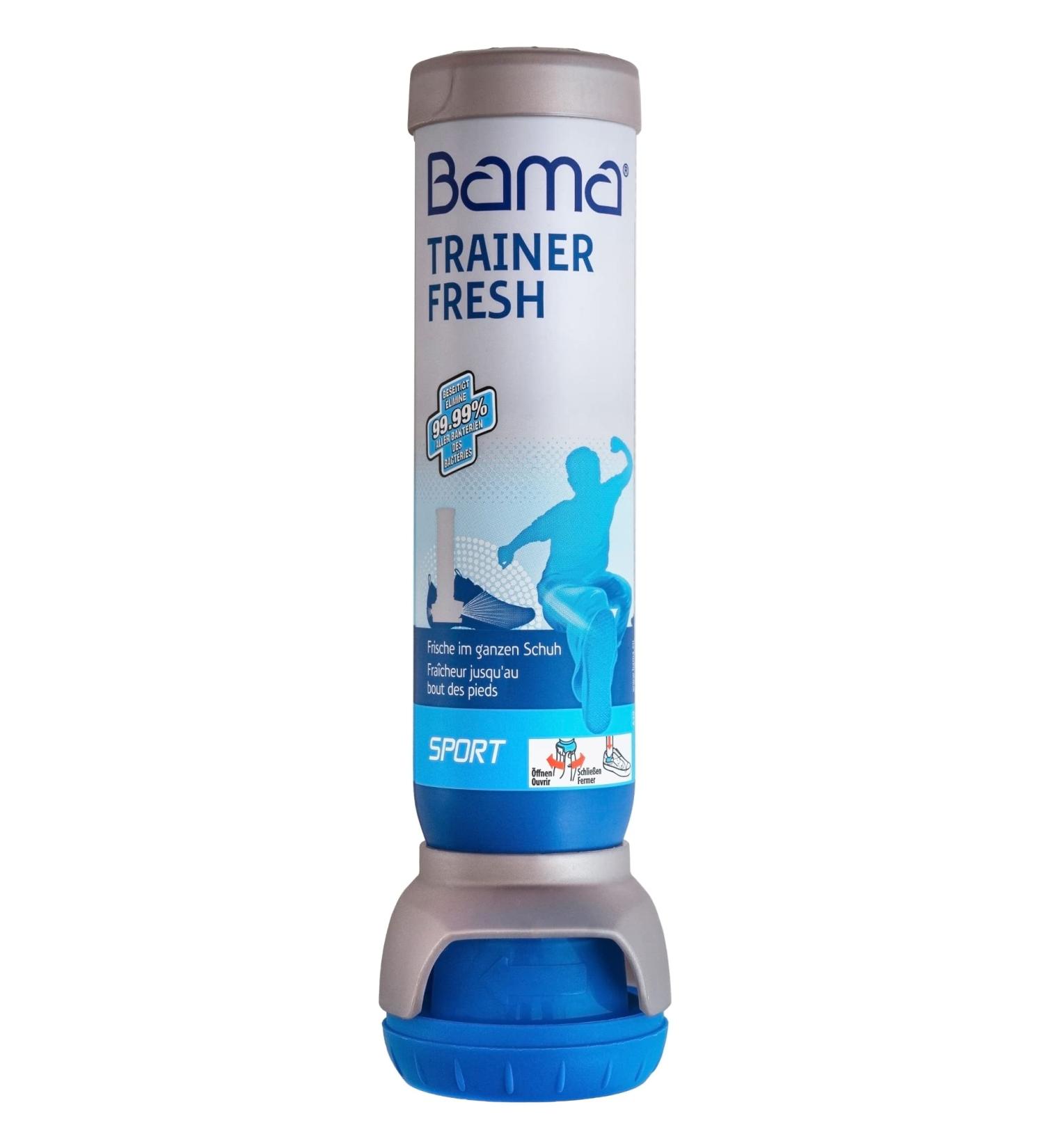 Bama Trainer Fresh Schuh Deo 100ML - Hygienic Antibacterial Shoe Spray for Sports Work & Leisure | Transparent Freshness - Buy Online on GoSupps.com